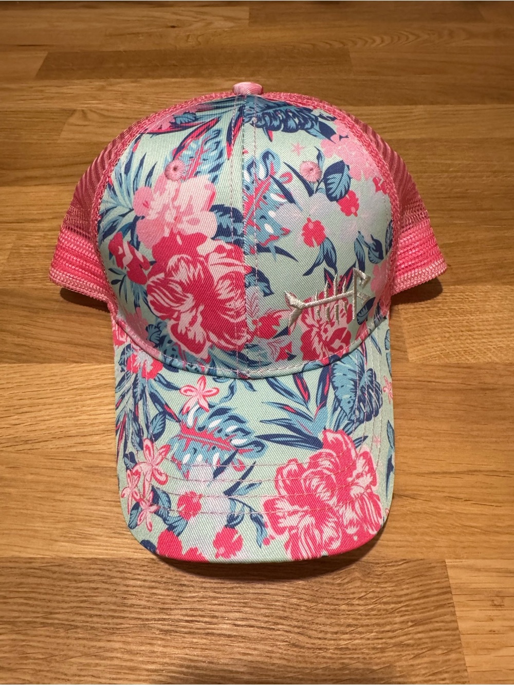 Floral Pink & Blue Trucker Hat